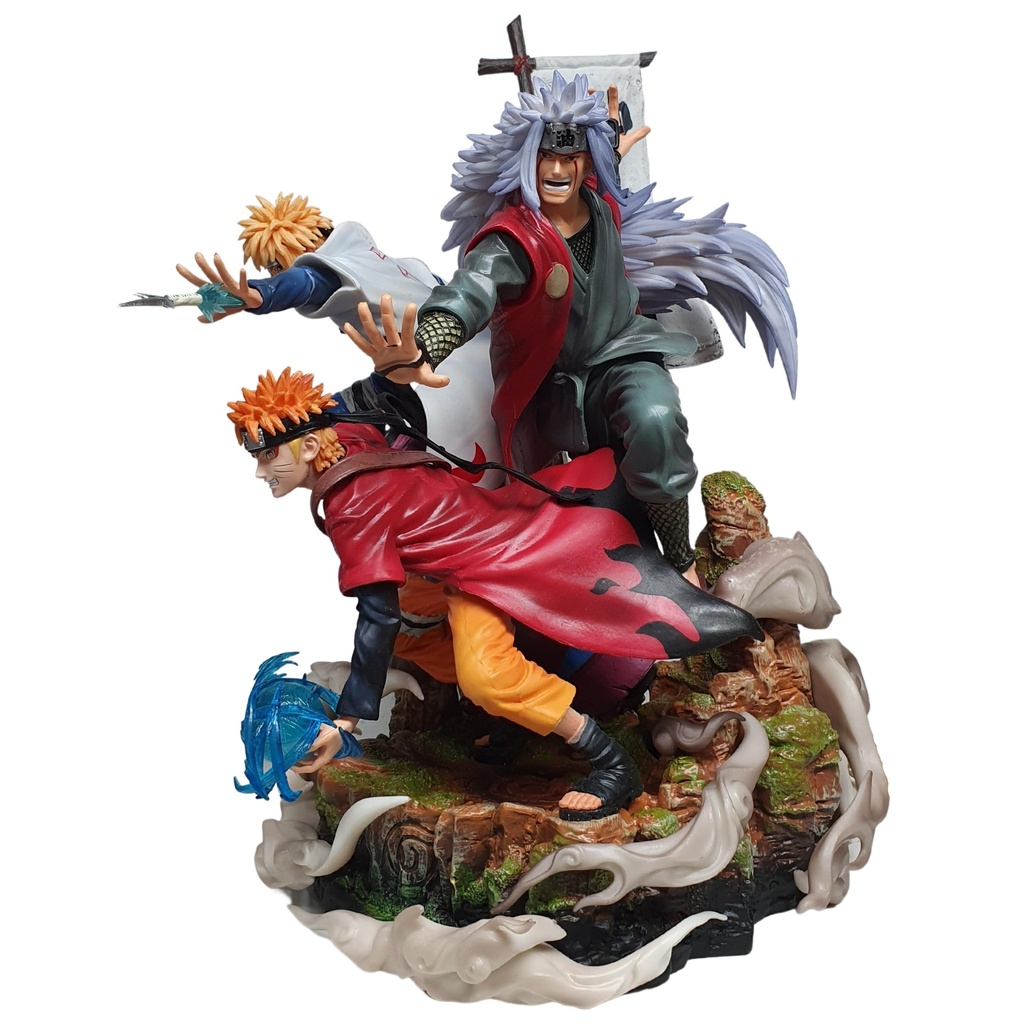 Naruto Shipudden Namikaze Minato, Uzumaki Naruto & Jiraiya Statue CW Studios Rimedia